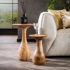Bijzettafels Druppel, set van 2 Bijzettafels|Salontafels Chevron-Right