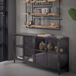 Online Dressoir Rift 4d gun metal Dressoirs
