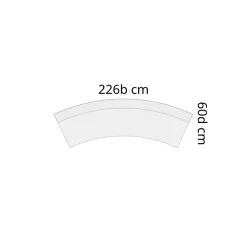 Eetkamerbank Larissa | ovaal 226cm Eetkamerbanken