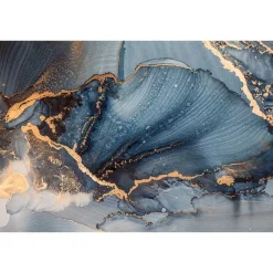 Discount Glasschilderij Blauw goud 160x110 Schilderijen