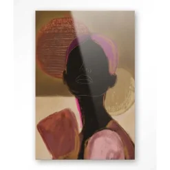Online Glasschilderij Silhouette Lady 2 Schilderijen