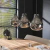Outlet Hanglamp Dent glass 3-lichts Hanglampen