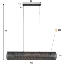 Discount Hanglamp Koker Mesh 5L Hanglampen
