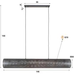 Hanglamp Koker Mesh XL 7L Hanglampen