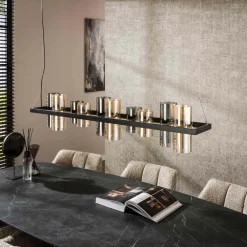 Hanglamp Mixed Glass 10 Lichts Hanglampen