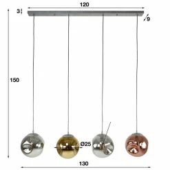 Clearance Hanglamp Stellar 4-lichts Hanglampen