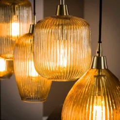 Online Hanglamp Stripe Glass Mix 5-lichts Hanglampen