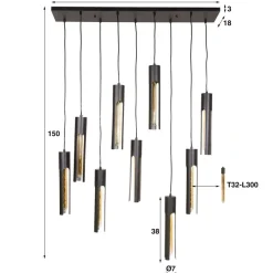 Hot Hanglamp Tube 5+4 Lichts Hanglampen