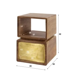 Outlet Nachtkastje 1L XS brass Nachtkastjes