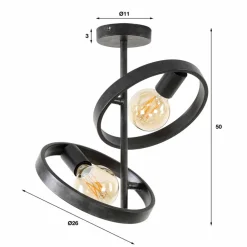 Sale Plafondlamp Hover 2-lichts Plafondlampen