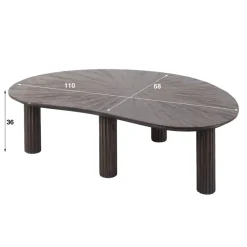 Best Salontafel 110cm niervormig Maya teak Salontafels Chevron-Right
