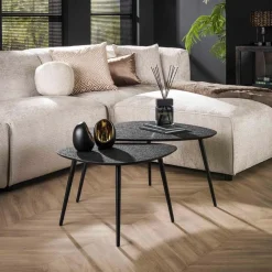 Outlet Salontafel Driehoekig Metallic, set van 2 Salontafels Chevron-Right