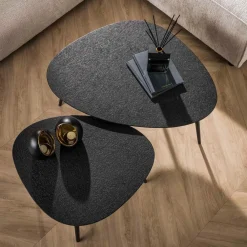 Outlet Salontafel Driehoekig Metallic, set van 2 Salontafels Chevron-Right