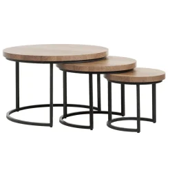 Clearance Salontafel Hugo, set van 3 Salontafels Chevron-Right