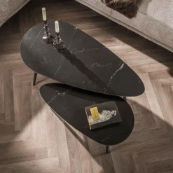 Online Salontafel Niervormig Ceramic, Set Van 2 Salontafels Chevron-Right