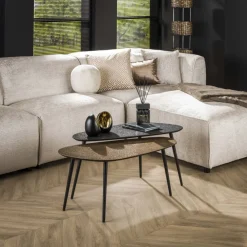 Sale Salontafel niervormig metallic, set van 2 Salontafels Chevron-Right