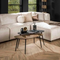 Sale Salontafel niervormig metallic, set van 2 Salontafels Chevron-Right