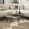 Sale Salontafel set/2 Brown Ray Metal leaf Salontafels Chevron-Right