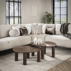 Best Salontafel set/2 driehoekig Maya teak Salontafels Chevron-Right