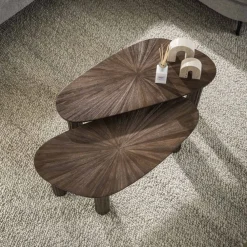 Discount Salontafel set/2 organic Maya teak Salontafels Chevron-Right