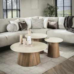 Sale Salontafel set/3 Romano rond Salontafels Chevron-Right