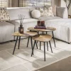 Online Salontafel set/3 vierhoekig ray metal Salontafels Chevron-Right