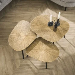 Online Salontafel set/3 vierhoekig ray metal Salontafels Chevron-Right