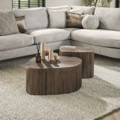 Online Salontafel set/2 XL vierhoekig Maya teak Salontafels Chevron-Right