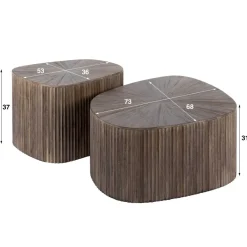 Online Salontafel set/2 XL vierhoekig Maya teak Salontafels Chevron-Right