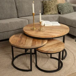 New Salontafel Susan, set van 3 Salontafels Chevron-Right