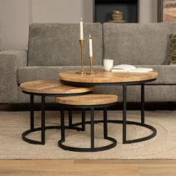 New Salontafel Susan, set van 3 Salontafels Chevron-Right