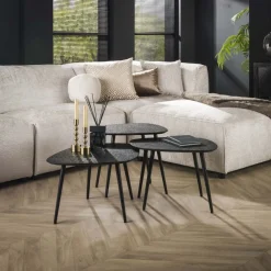 Online Salontafel vierhoekig metallic, set van 3 Salontafels Chevron-Right
