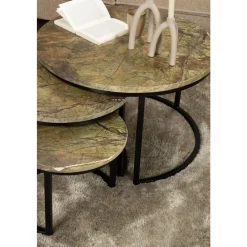 Salontafels Asterix, set van 3 Salontafels Chevron-Right