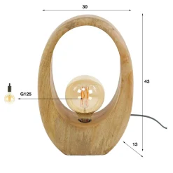 Best Tafellamp Arch wood L Tafellampen