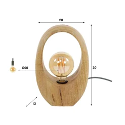 Discount Tafellamp Arch wood M Tafellampen