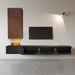 New TV-meubel Alessio | Zwevend incl. haard & schouw Tv-Meubels