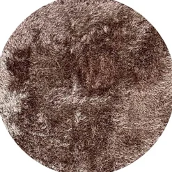 New Vloerkleed LoveShaggy LichtBruin Rond