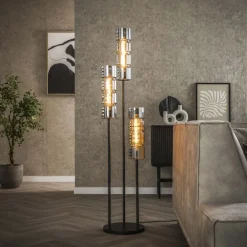 Best Vloerlamp Cilinder Glas Getrapt 3L Vloerlampen