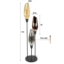 New Vloerlamp cocoon XL mix glass Vloerlampen