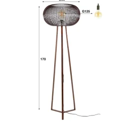 Best Vloerlamp Copper Twist 3-poot Vloerlampen