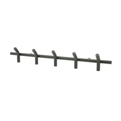 Wall coat rack Matto 5 - black Wanddecoratie|Kapstokken