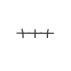 Clearance Wall coat rack Matto 3 - black Wanddecoratie|Kapstokken