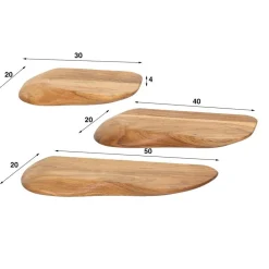 Sale Wandplank Organic set van 3 Wandplanken