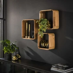New Wandschap Vierkant, set van 3 Wandplanken