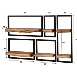 Discount Wandschappen set Edge Wandplanken